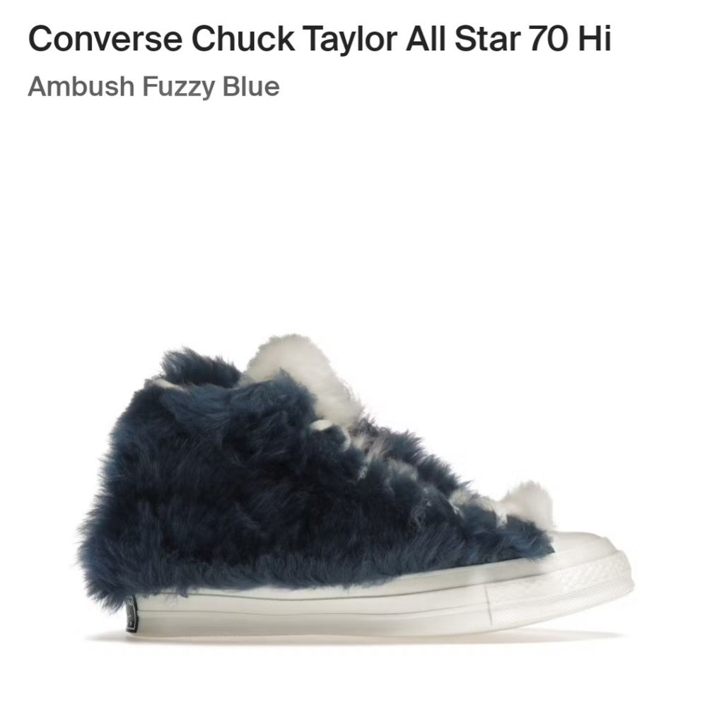 Converse X Ambush Chuck 70 Fuzzy High-Tops *NWT* Unisex